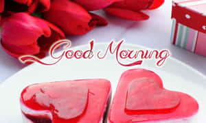 Godmorgen kærlighed hjerte gelédessert — God morgen min elskede Wallpapers