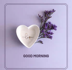 Godmorgen kærlighed hjertefad og lavendel — God morgen min elskede Wallpapers