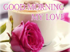 Godmorgen min elskede romantisk kaffe og rose — God morgen min elskede Wallpapers