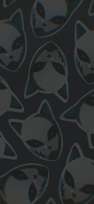 Demon Slayer Sort Og Hvid — Galaxy A18 Wallpapers