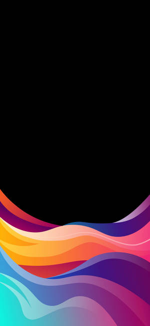 iPhone XR tapet med farverige pastel abstrakte bølger — iPhone Xr Wallpapers