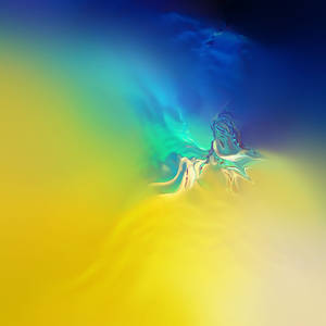 En almindelig nuance af gul og blå abstrakt kunstbaggrund til S10. — Samsung galaxy Wallpapers