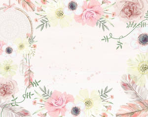 Blomstret boho mønstre baggrund — 5:4 Wallpapers