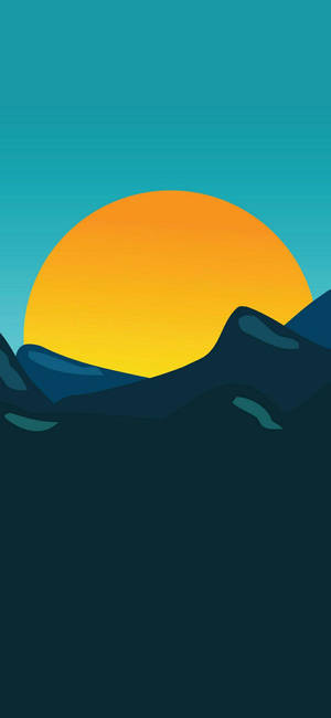 Golden Sun minimalistisk Android — Galaxy S22 Ultra Wallpapers