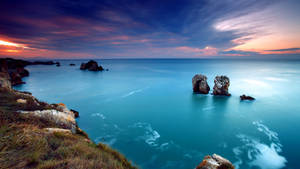 Golfkystens havudsigt baggrund — Havudsigt Wallpapers