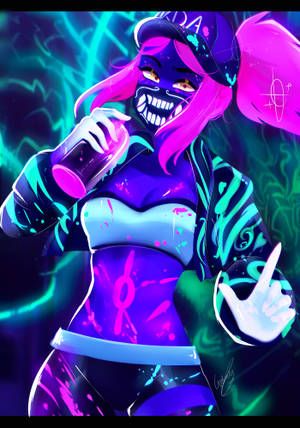 Grafisk kunst LoL KDA Akali wallpaper — Oppo Pad 4 Pro Wallpapers