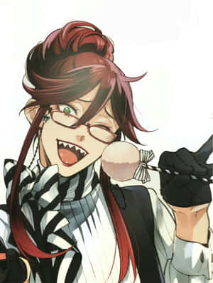 Grell Sutcliff i en farverig og intens positur i en fængslende illustration — Kindle Wallpapers
