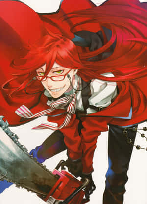 Grell Sutcliff poserer i et imponerende baggrundsbillede — Kindle Wallpapers