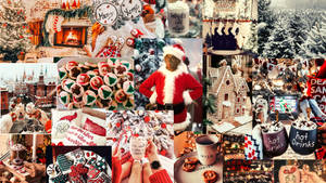 Grinch-julekollage baggrund — Æstetisk jul Wallpapers
