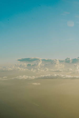 Grøn Blå Sky iPhone — Æstetiske skyer Wallpapers