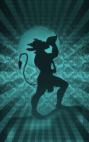 Grøn Gud Hanuman Med Konkylie — Lenovo Legion Y700 AI Wallpapers