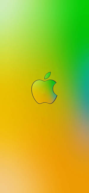 Grønlig gul Apple-logo iPhone — Galaxy S26 Wallpapers