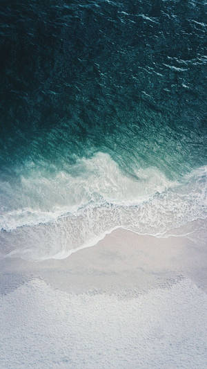 Grønne Bølger Iphone Xs Baggrund — iPhone Xs Wallpapers