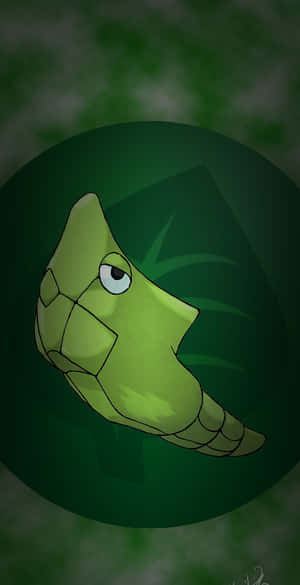 Grønt blad med Metapod-telefon — Pokemon Wallpapers