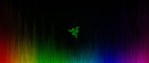 Grønt Razer-logo tapet.