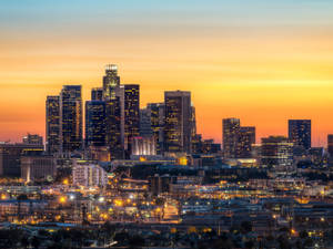 Gul Orange solnedgang over Los Angeles wallpaper — Sunset Boulevard Wallpapers