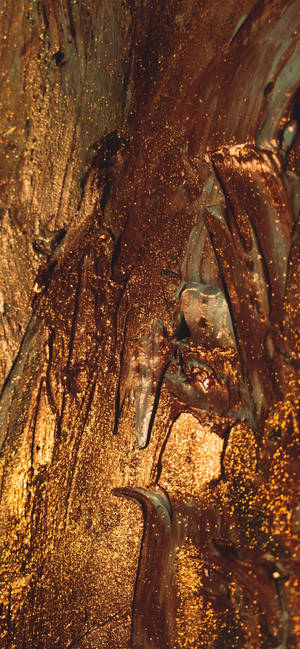 Guld Tekstur Løbende Maling — iPhone 16 Pro Max Wallpapers