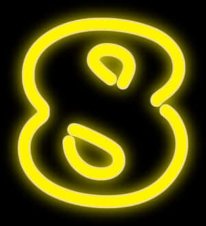 Gult neonskilt med and