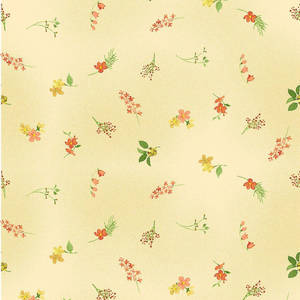 Orange blomster — Pastelgul æstetik Wallpapers