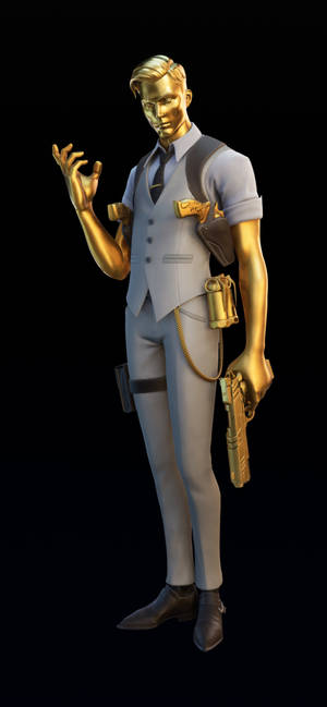 Gylden hud Midas Fortnite baggrund — iPhone 16 Wallpapers