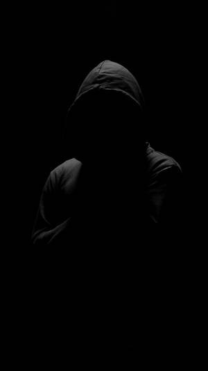 Hætteklædt figur sort iPhone 6 Plus — Sort Wallpapers