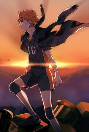 Haikyuu 4K Hinata solnedgang — Xiaomi Pad 9 Pro Max Wallpapers