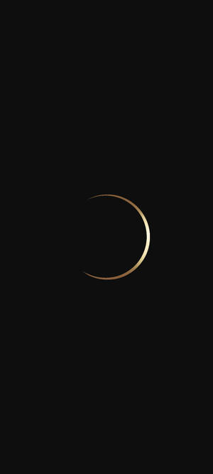 Halvmåne Sort og Guld iPhone — Pixel 10 Wallpapers