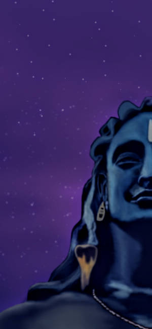 Halvportræt kunstværk Adiyogi Shiva — Samsung Galaxy S20 Wallpapers