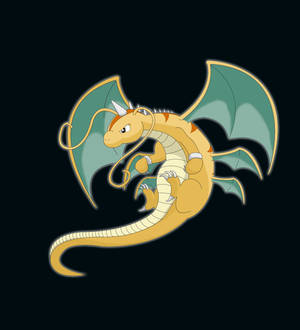 Cool Flyvende Mega Dragonite tapet — Oppo Find N Wallpapers