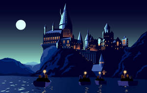 Harry Potter Æstetisk Illustreret Hogwarts — Harry potter æstetik Wallpapers