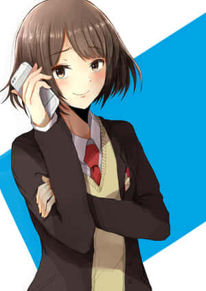 Haruhi Saki slår en positur i en fantastisk outfit — Xiaomi Mix Wallpapers