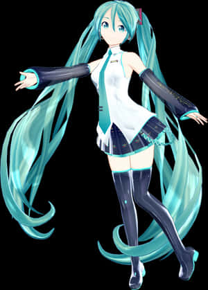 Miku Hatsune V3 Mmd H - Hatsune Miku Png, Gennemsigtig Png