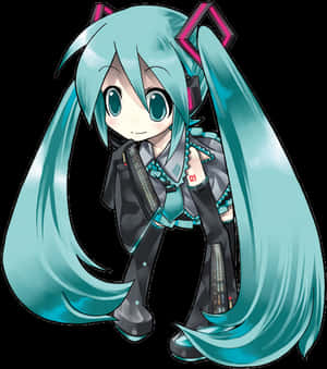 Gennemsigtig Chibi Miku Png - Hatsune Miku Chibi Gennemsigtig, Png Download