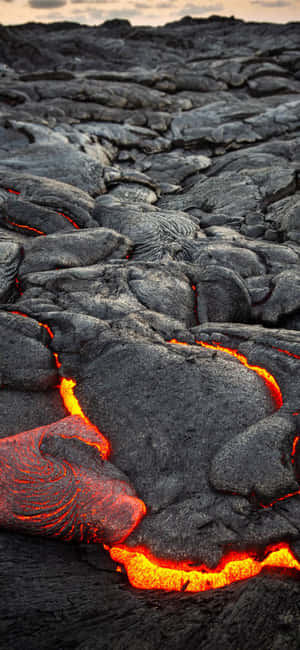 Hawaii Volcanoes National Park Solid Lava — iPhone 12 Wallpapers