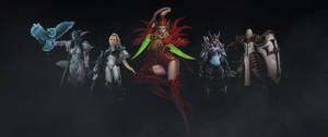 StarCraft-helte og -skurke teaser-cover i Heroes of The Storm-videospil tapet.