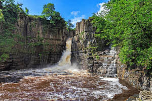 High Force Vandfald i Storbritannien — Vandfald Wallpapers