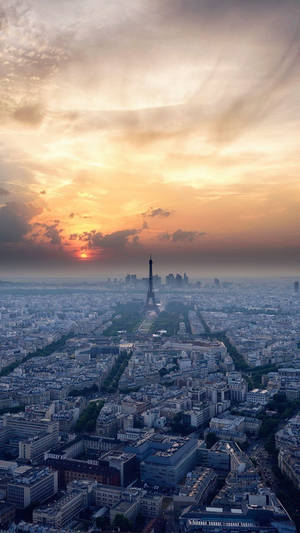 Himmeludsigt over Paris tapet — Himmeludsigt Wallpapers