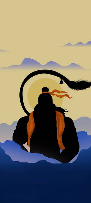 Hindu Gud Hanuman Minimalistisk Æstetik — iPhone 16 Pro Wallpapers