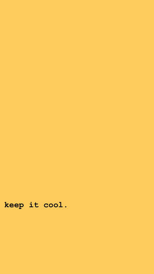 Hold Det Coolt på Sød Pastelgul Æstetik — Pastelgul æstetik Wallpapers