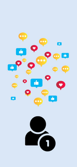Iphone X Social Baggrund — Simpel Wallpapers