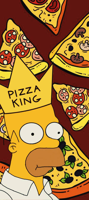 Homer Simpson Pizza Konge tapet — Pixel 9 Wallpapers