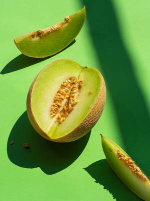 Honningmelon med kerner wallpaper — 3:4 Wallpapers