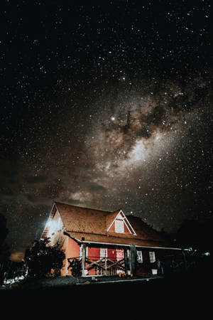 Hus under stjernehimmel — Xiaomi Pad 8 Pro Wallpapers