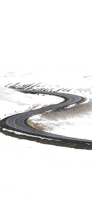 Hvid iPhone Sne S Vej — Samsung Galaxy S20 Wallpapers