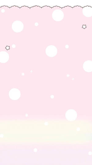 Hvide cirkler på kawaii lyserød baggrund — Kawaii pink Wallpapers