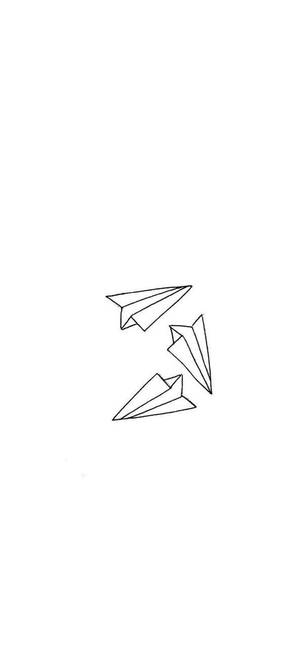 Hvid iPhone Papirflyvere — iPhone 15 Pro Wallpapers