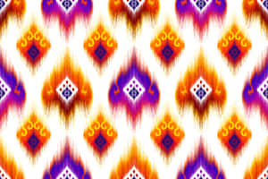 Ikat-stofmønster fra Bukhara