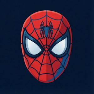Et minimalistisk vektorikon af Spidermans maske med edderkop-emblem. — Edderkoppenmand Wallpapers
