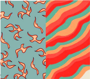 Ildfuld og bølgende indie-æstetik tapet — Indie æstetik Wallpapers