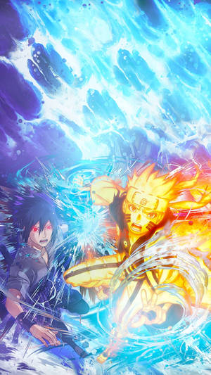 Imponerende Sasuke Naruto iPhone digital kunst